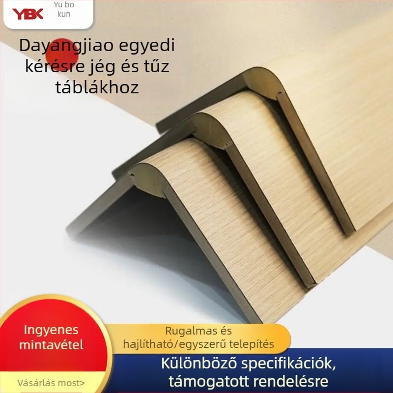 Fali sarokvédő díszléc – Kalcium-szilikát tábla, modell Large Sun Angle, stílus: lapos, modern minimál, márka Yubo Kun
