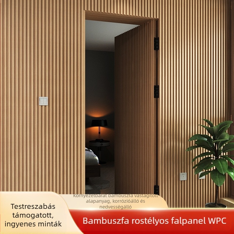 Praise blessings WPC grill hátter fal panel – varrat nélküli stílus, anyag WPC, modell Grill Background Wall