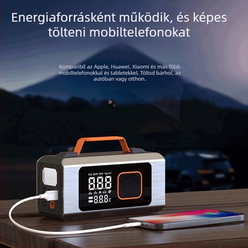 Minden-az-egyben autóhoz: Sürgősségi indító energiaellátó, nagy kapacitású, por- és fúvó pumpa, bemenet 14,8V, kimenet 12V, Cross-border Qualification, 3C tanúsítvány 2025200914003294