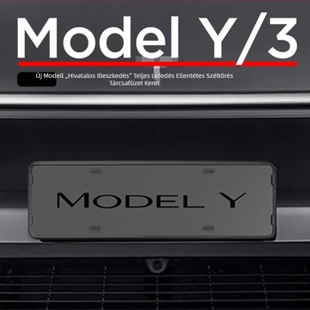 Tesla Model 3/Y rendszámtábla keret – műanyag, Termékszám YS-01, Típus: Egyéb