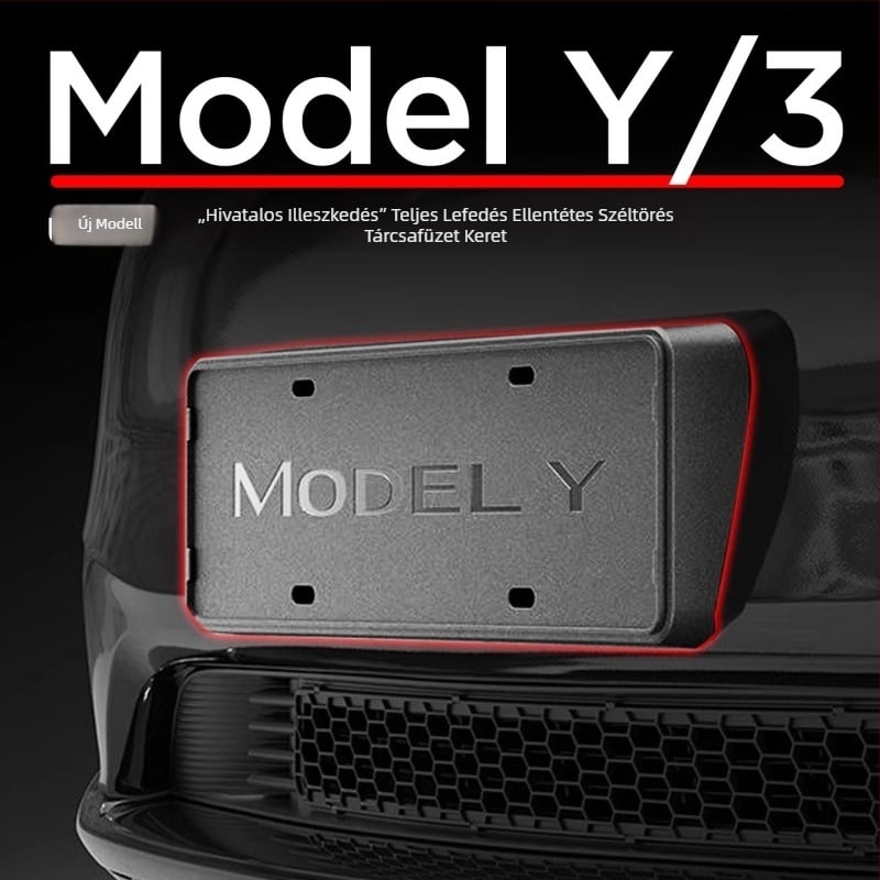 Tesla Model 3/Y rendszámtábla keret – műanyag, Termékszám YS-01, Típus: Egyéb