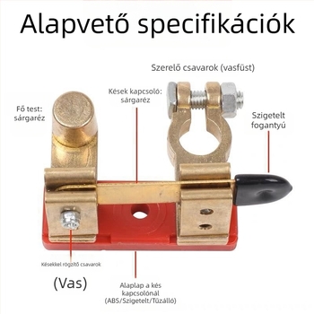 Gilotin típusú autóakkumulátor leválasztó kapcsoló – Modell: Disconnect Switch, Cikkszám: bWpDMmpW