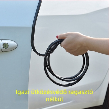 Autó U-formájú PVC tömítőszalag ragasztómentes ajtóvédő, karcolás elleni védelem, 500 mm, fekete
