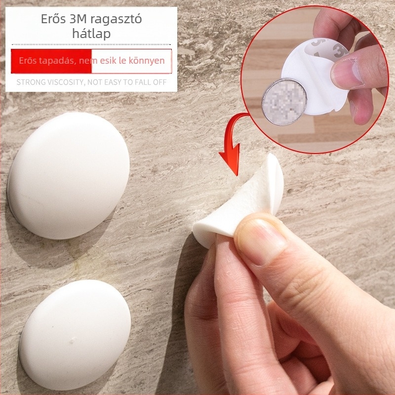 Szilikon ajtóvédő párnák (10 db) – ragasztós szerelés, falvédő védelem, védő kilincs, kopásálló, korrózióálló, magas hőmérséklet-álló