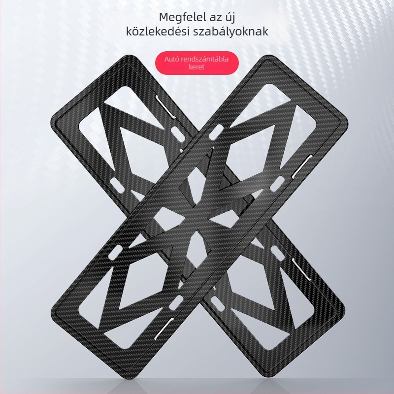 Autó rendszámtábla keret, ABS műanyag, univerzális, testreszabható feldolgozás, a rendszámtábla rögzítéséhez