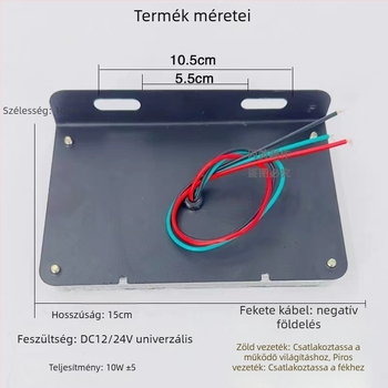 Hátsó LED ködfény teherautók és kisbuszok számára, 12/24V, 10W, 5000 lm, 5000K