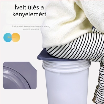 Univerzális WC-ülésgyűrű fedővel, vastított, hordozható idős személyek számára • Anyag: PP tábla • Stílus: standard/modern/minimalista • Eredet: Hebei