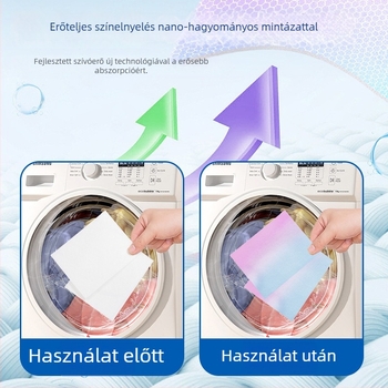 Színfogó mosólap – Megakadályozza a színátvitelt, Vegyes anyagú mosáshoz, Különféle textilekhez alkalmas; Márka: Own Brand