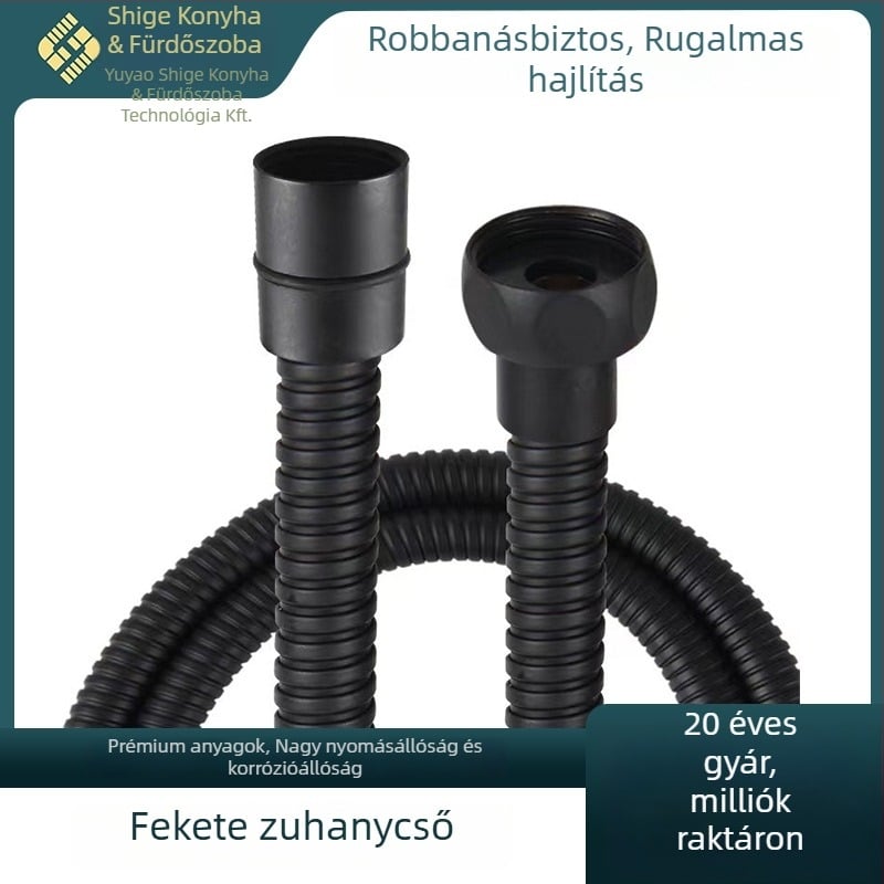 Zuhanycső és univerzális zuhanyfej – rozsdamentes acél, 1,6 MPa, 0–100°C, Modell 4 pont, Kézi szerelés