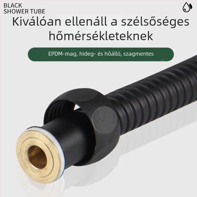 Zuhanycső és univerzális zuhanyfej – rozsdamentes acél, 1,6 MPa, 0–100°C, Modell 4 pont, Kézi szerelés