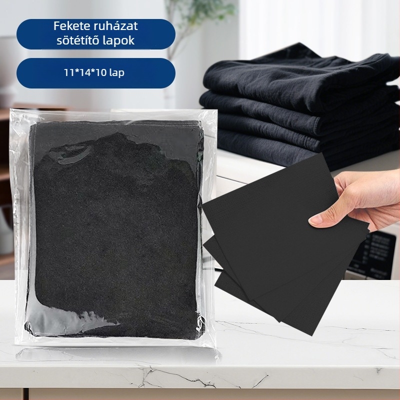 Ruhák Feketeítő Lapok – Mosási papír fekete ruhákhoz, Restaurálás, Nettó tartalom 1–1,5 kg/L, Tömeges csomagolás
