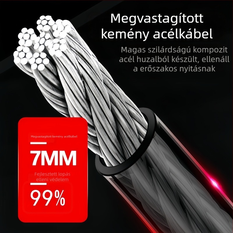 Univerzális márka nélküli lánc zár kerékpárhoz és motorkerékpárhoz, minimalist stílus, testreszabás nélküli