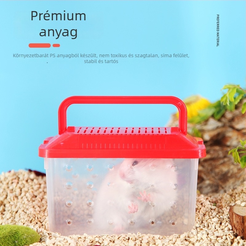 Átlátszó szállítódoboz hörcsögöknek — tartós műanyag, Ha whale bear márka, háziállat‑fészek