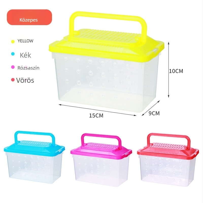 Átlátszó szállítódoboz hörcsögöknek — tartós műanyag, Ha whale bear márka, háziállat‑fészek