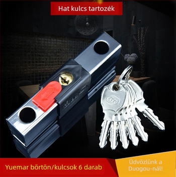 Yima üvegajtó zár hosszított U‑alakú zárral és dupla kilinccsel, modell 3048/3049, acél, 1,5 kg, üvegajtókhoz, raktár- és üzletajtókhoz