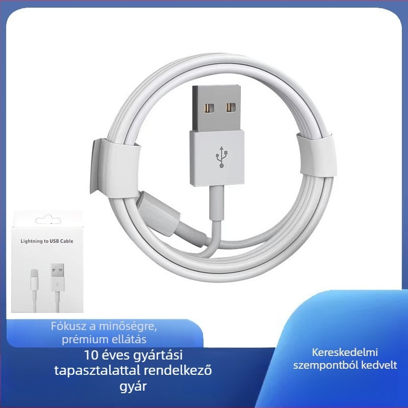 iPhone 7/8 Plus töltőkábel, Lightning csatlakozó, USB gyors töltés, 2A, adatátvitel