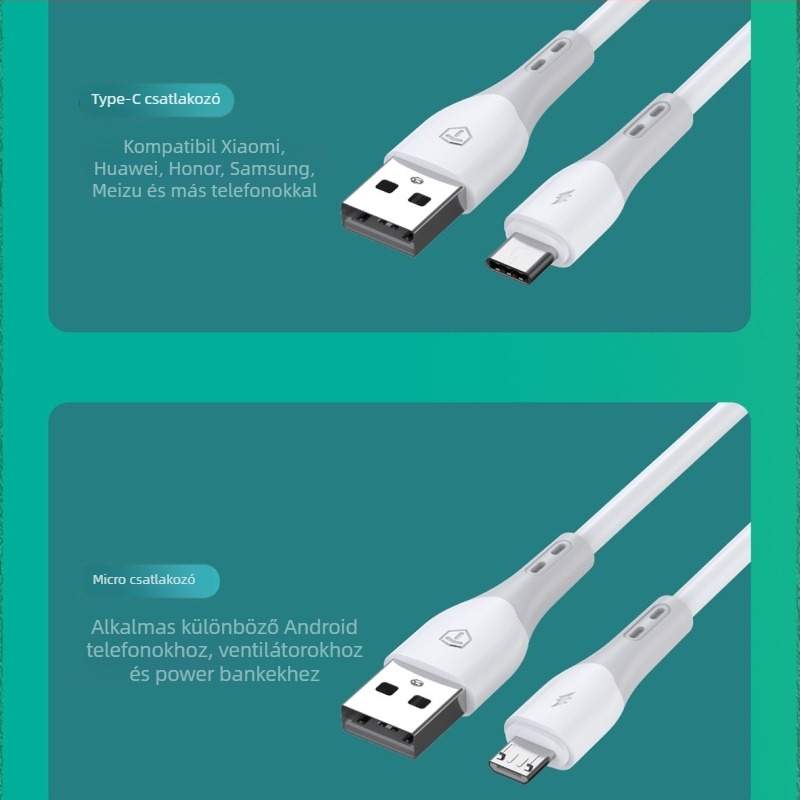 3-in-1 szilikon adatkábel, 1.3m, 120W gyors töltés, Lightning/Micro USB/USB-C