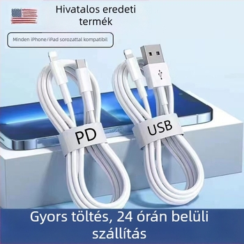 Apple Lightning/USB-C gyors töltőadatkábel, 1–2 m, 20 W, TPE