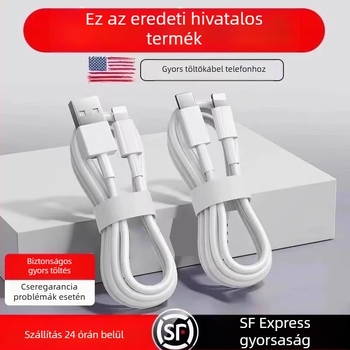 Apple Lightning/USB-C gyors töltőadatkábel, 1–2 m, 20 W, TPE