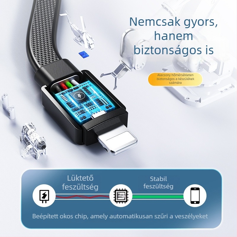 Remax USB-A USB-C gyors töltőkábel, 2.4A, 10W, PC+ABS