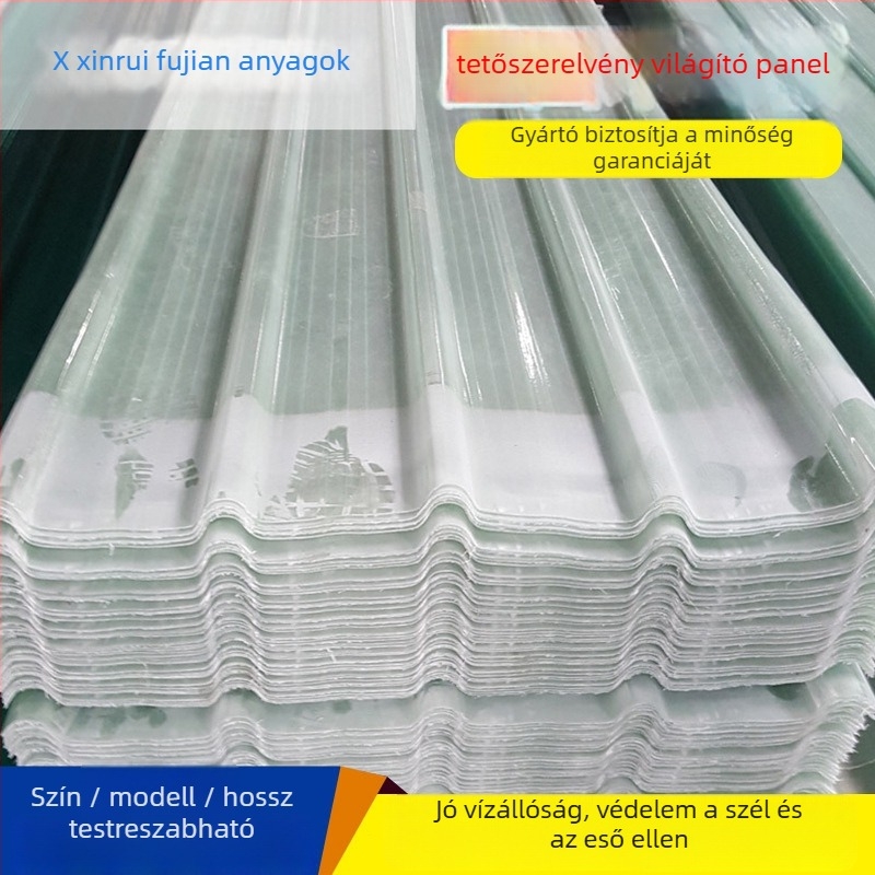 FRP tető skylight panel – átlátszó műanyag, tűzálló, FRP konstrukció