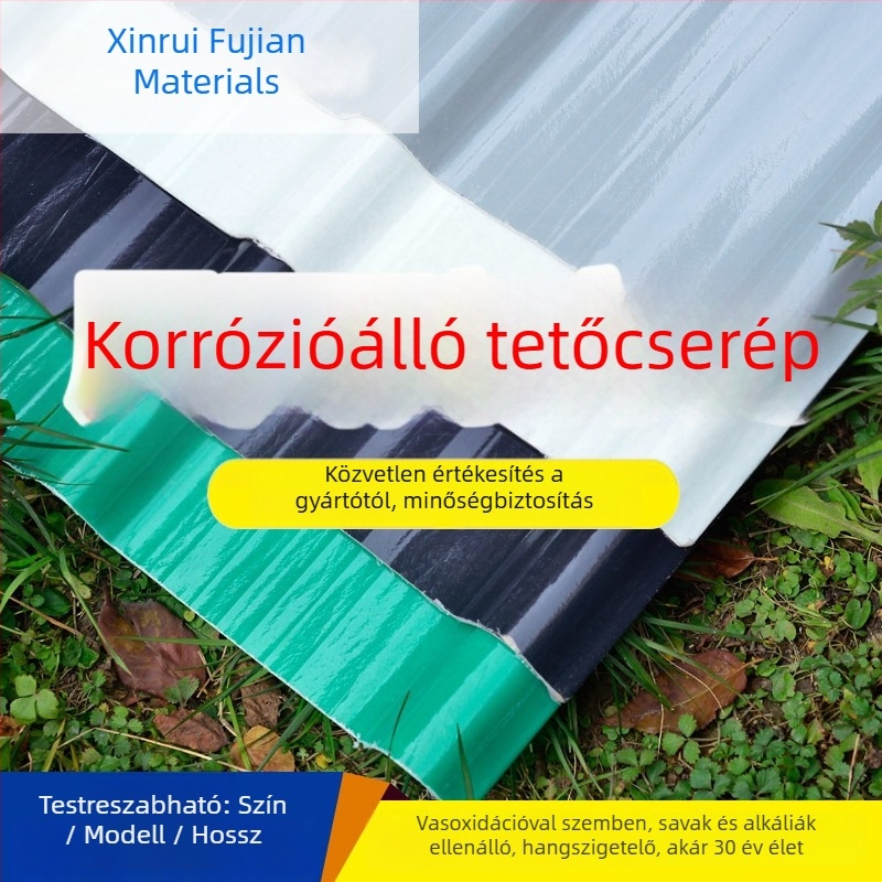 FRP tető skylight panel – átlátszó műanyag, tűzálló, FRP konstrukció