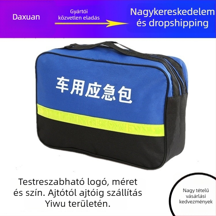 Autó sürgősségi készlet többfunkciós eszközökkel és tűzoltóval, hordozható — Brand Town Head; Anyag: textil; Testreszabás: Nincs