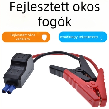 Autómentő indítócsipesz EC5 élő vezetővel, 12V, 650A, polaritásellenes védelem, többfunkciós védelem, Yixuan digital