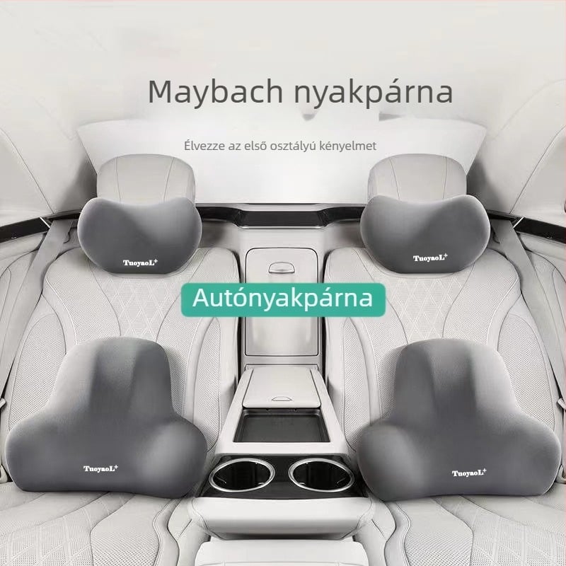 Autófej- és nyak- és ágyéki párna minden évszakra, univerzális illeszkedés, memóriahabos töltés, testreszabható