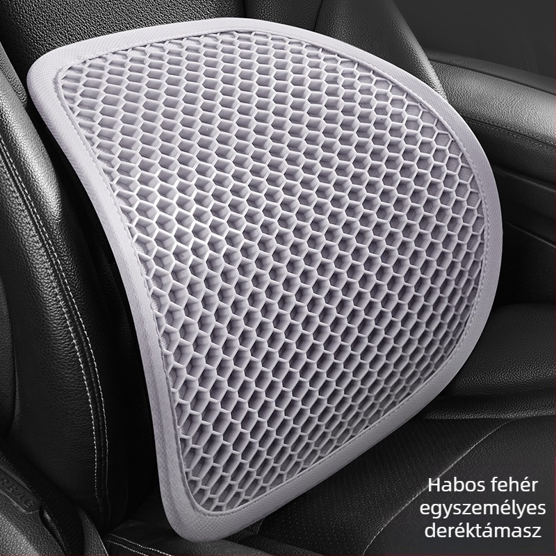 Autó lombtámasz gélpárnával, lélegző hátsó párna hosszú utazásokhoz, nyári használatra, könnyed luxus stílus