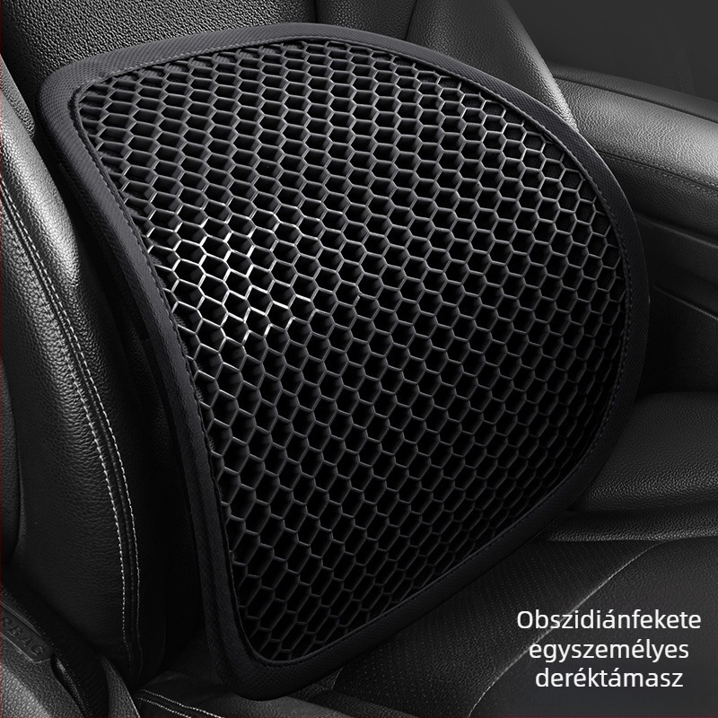 Autó lombtámasz gélpárnával, lélegző hátsó párna hosszú utazásokhoz, nyári használatra, könnyed luxus stílus