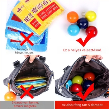 Gömb alakú PVC esőponcsó, újrahasználható felnőtteknek, egy személyes használatra, hordozható utazási esőruha, PE ragasztó vízálló réteg, anyagvastagság 0,0128