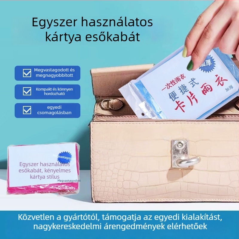 Egyszer használatos esőponcsó túrázáshoz — PVC anyag, felnőtt, egy személyre tervezve