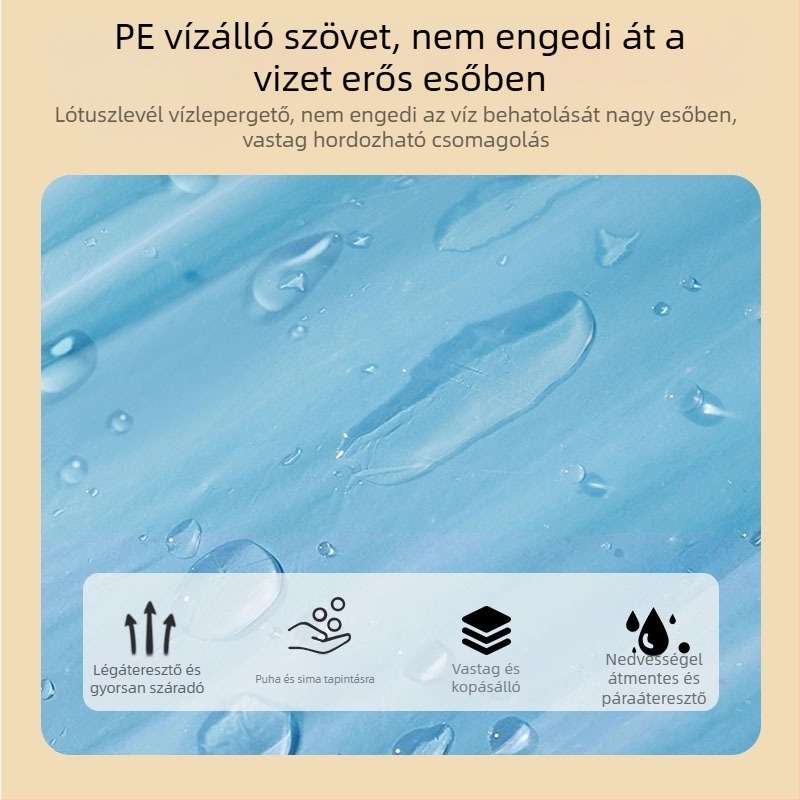 Egyszer használatos esőponcsó túrázáshoz — PVC anyag, felnőtt, egy személyre tervezve