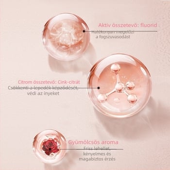 Felnőtteknek szóló fogkrém-gél – gyümölcsös fehérítés, menta illat