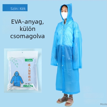 Felnőtt EVA esőponchó, egydarabos kialakítás, könnyű, átlagos vastagság, túrákhoz