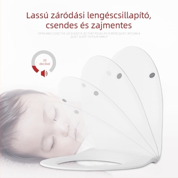 U-alakú WC-ülőke, párnázott, 14-18 cm lyukak közötti távolság, Modell 8008, Anyag: ureа-formaldehid gyanta