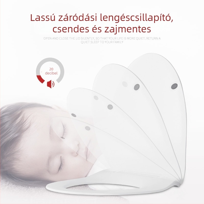 U-alakú WC-ülőke, párnázott, 14-18 cm lyukak közötti távolság, Modell 8008, Anyag: ureа-formaldehid gyanta