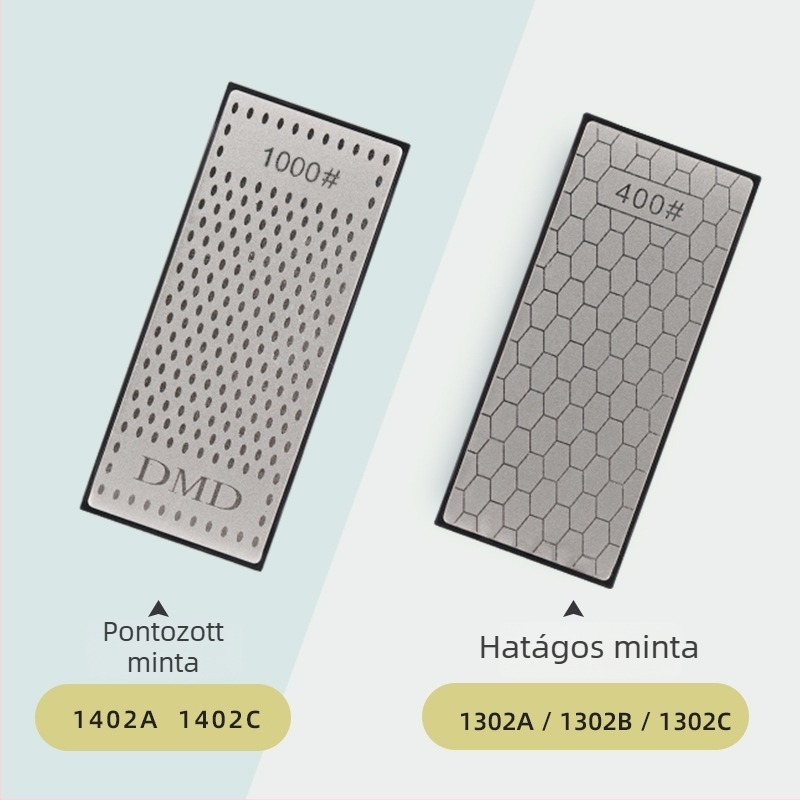 Kétoldalas gyémánt késélező | Márka DMD | Szemcsés: 400 | Formája: kuboid | Funkció: élezés