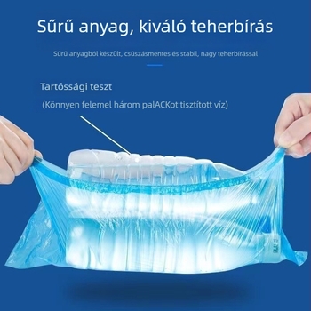 Egyszer használatos műanyag cipővédők, vastagított kivitel, beltéri vízálló, kopásálló, csúszásmentes, számítógépes szobákhoz