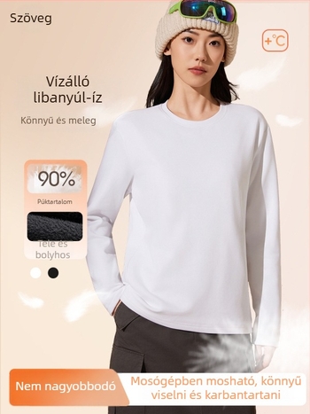 Tuozu Pamutkeverék Hosszú Ujjú Póló Kerek Nyakkal, Japán-Koreai Casual Stílus (7601)