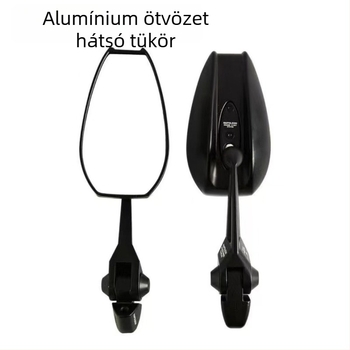 Mini elektromos autó hátsó tükröe, alumíniumötvözetből, négyszögletes, univerzális illesztés, jobb- és balmenet, ütésálló