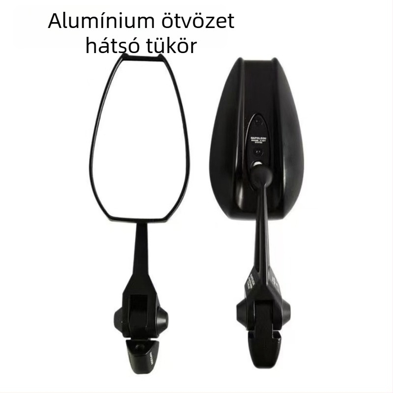 Mini elektromos autó hátsó tükröe, alumíniumötvözetből, négyszögletes, univerzális illesztés, jobb- és balmenet, ütésálló