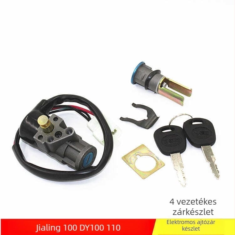DY100 motorkerékpár zárkészlet, zinkötvözet zárnyelv, hosszú stílus, védelem
