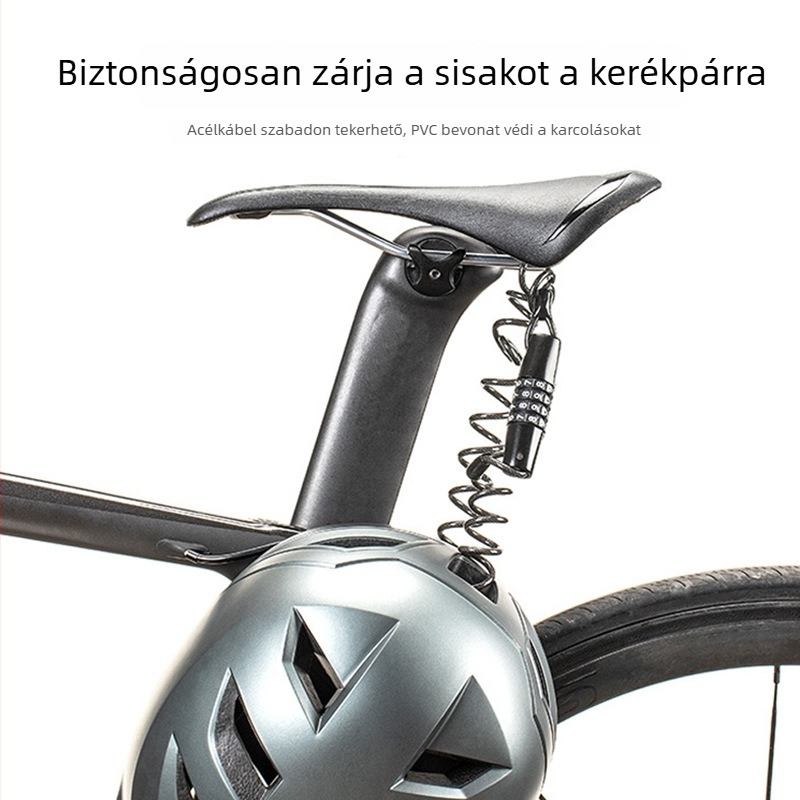 Kombinált sisakzár, cinkötvözet, mechanikus zár, modell 629, hordozható, NBYT