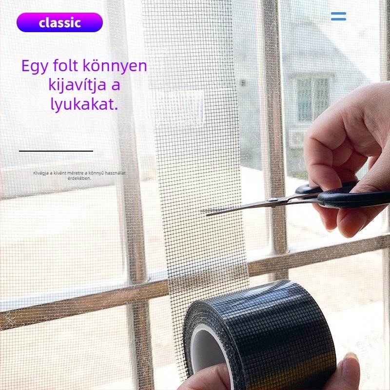 Önragasztó szúnyogháló lyukjavító tapasz ablakokhoz és ajtókhoz