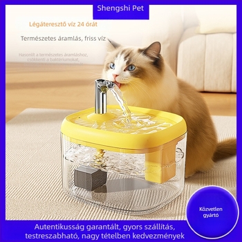 Macska vízforrás automatikus keringéssel – műanyag – Modell SS-869 – Shengshi márka – Kisállat etetőeszközök