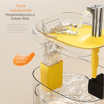 Macska vízforrás automatikus keringéssel – műanyag – Modell SS-869 – Shengshi márka – Kisállat etetőeszközök