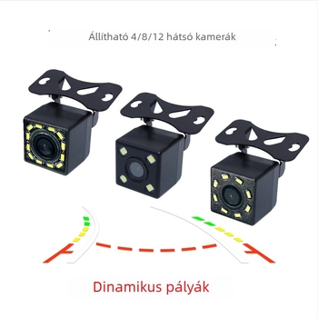 CCD dinamikus trajektóriával rendelkező hátsó tükör kamera, éjjellátóval, BYC-8023, 12V, 170° látószög, 928x500 felbontás, AHD/CVBS jel