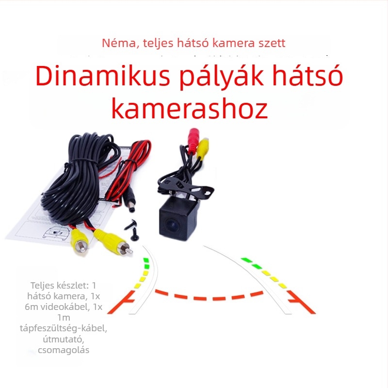 CCD dinamikus trajektóriával rendelkező hátsó tükör kamera, éjjellátóval, BYC-8023, 12V, 170° látószög, 928x500 felbontás, AHD/CVBS jel